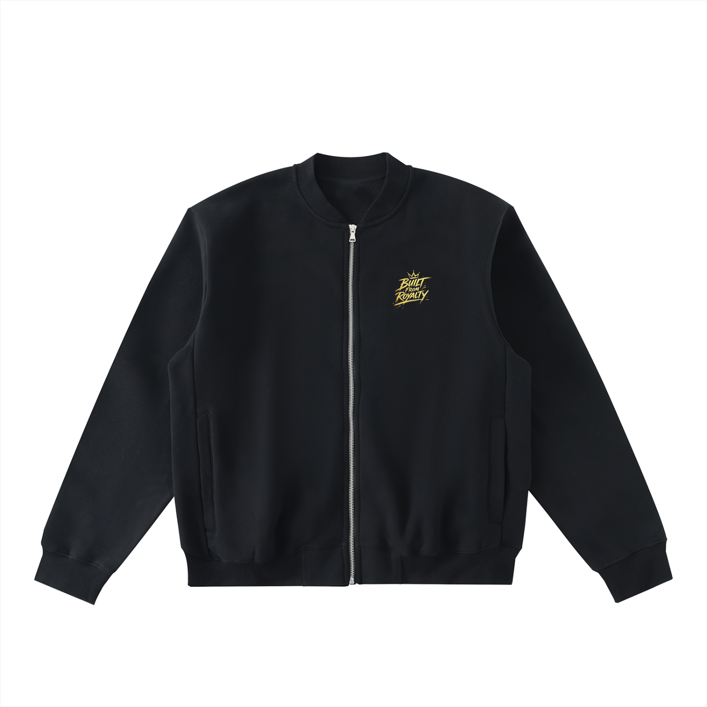 Built From Royalty Legacy Essential Zip-Up Fleeced Varsity Jacket