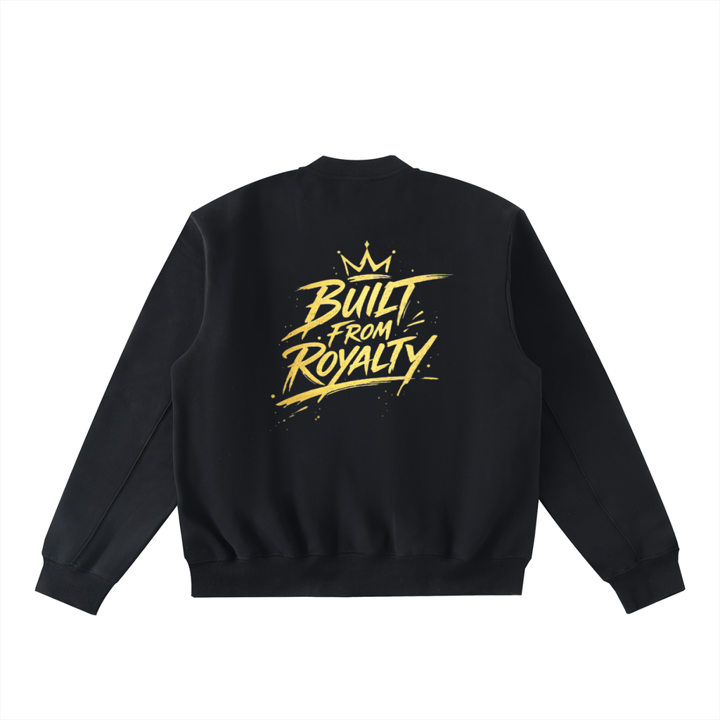 Built From Royalty Legacy Essential Zip-Up Fleeced Varsity Jacket