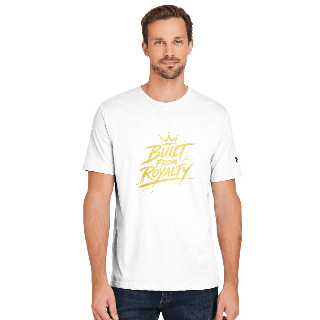 Built From Royalty x Under Armour - Legacy Athletic Crewneck T-Shirt | Under Armour 1383264 White/black - Built From Royalty