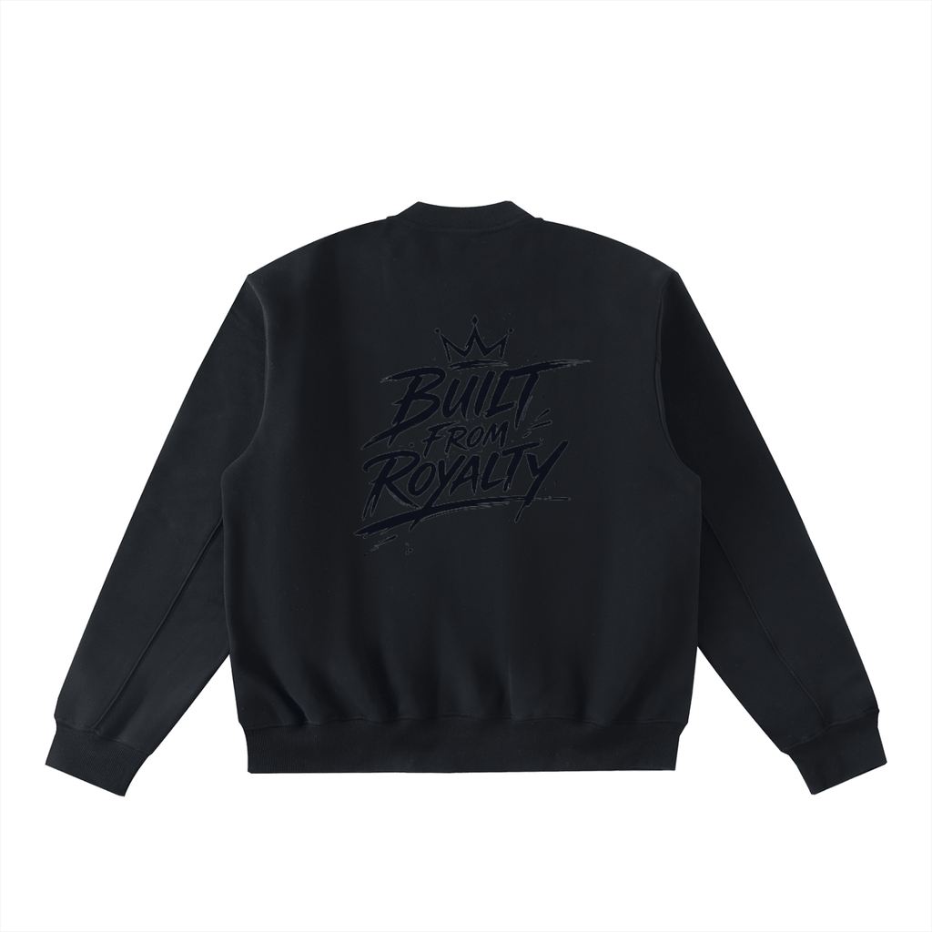 Essential Zip - Up Fleeced Varsity Jacket - Built From Royalty
