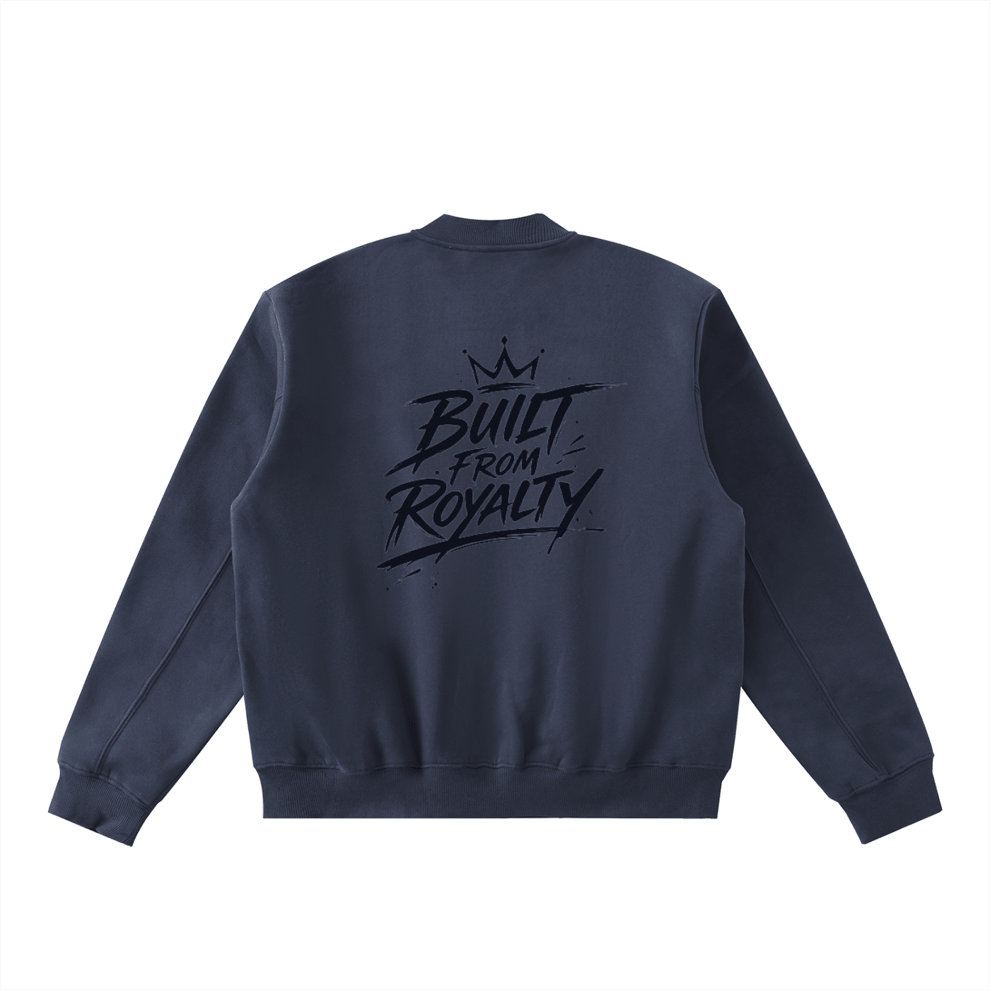 Essential Zip - Up Fleeced Varsity Jacket - Built From Royalty