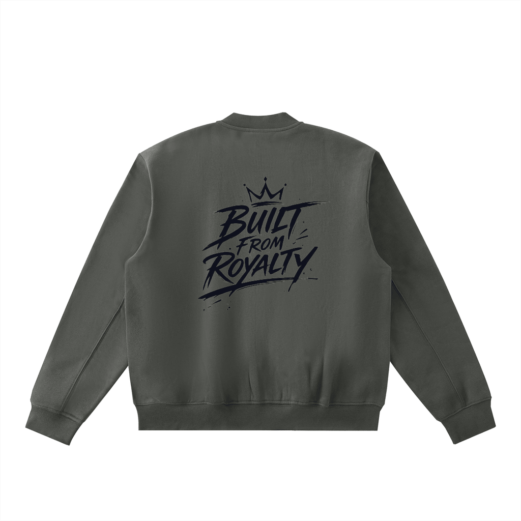 Essential Zip - Up Fleeced Varsity Jacket - Built From Royalty