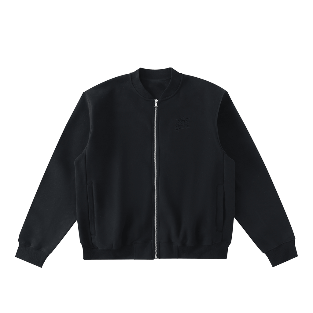 Essential Zip - Up Fleeced Varsity Jacket - Built From Royalty