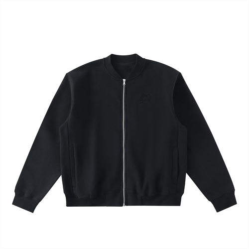 Essential Zip - Up Fleeced Varsity Jacket - Built From Royalty