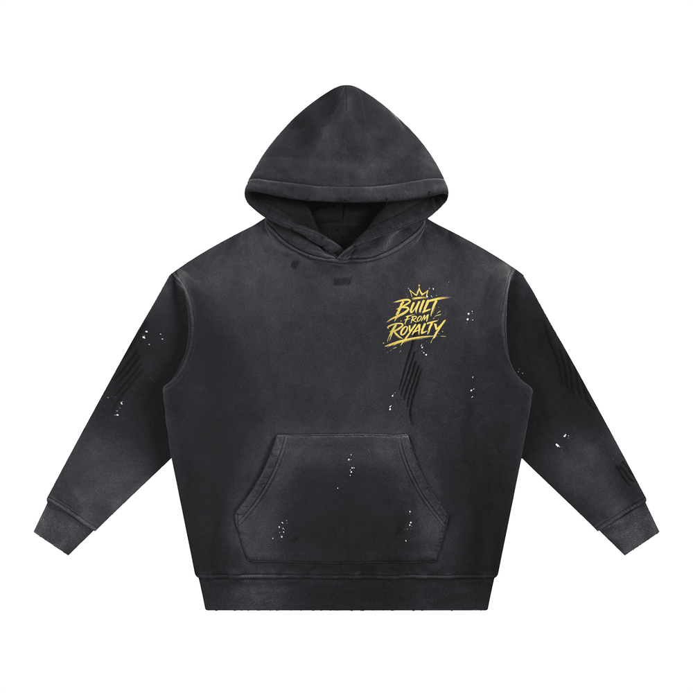 Built From Royalty Legacy Vintage Washed Frayed Fleece Hoodie