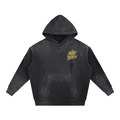 Vintage Washed Frayed Fleece Hoodie - Built From Royalty